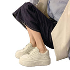 Damen Sportliche Plateau-Sneaker mit rutschfester Gummisohle und atmungsaktivem Obermaterial