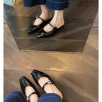 Damen elegante Slingback-Mules mit modischer Schnalle R&B