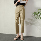 Damen elegante Chino Stoffhose