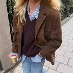 Damen Casual Oversize Jacke R&B