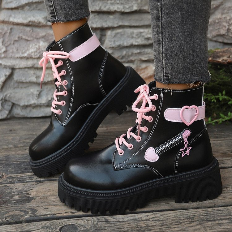 Damen Modische Stiefel mit Herz- und Stern-Details R&B