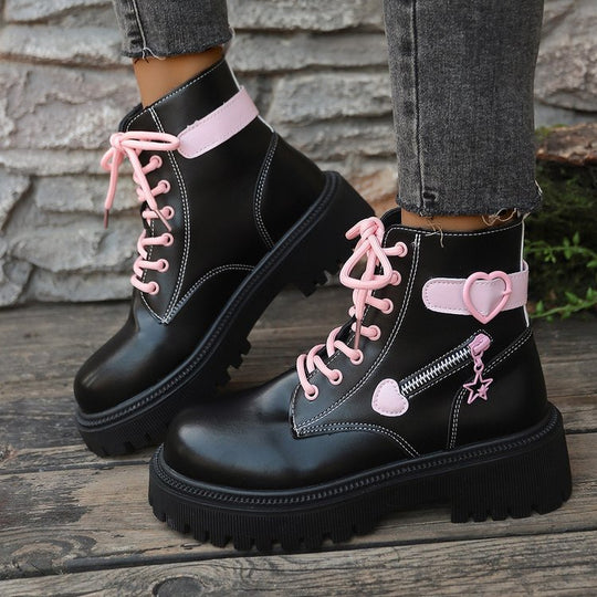 Damen Modische Stiefel mit Herz- und Stern-Details R&B