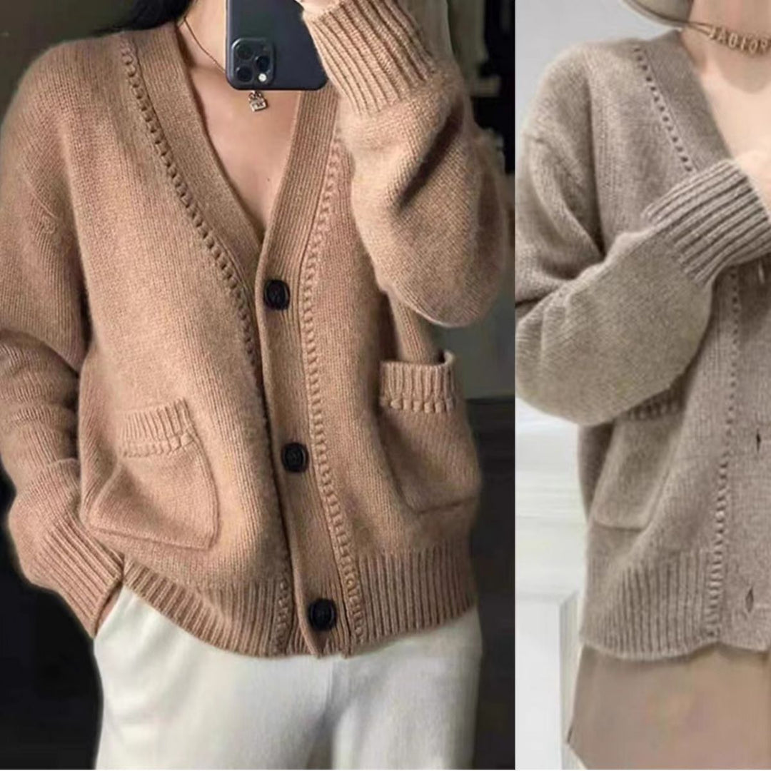 Damen Strickjacke im lässigen Oversized-Stil R&B