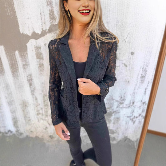 Damen elegante Spitzenblazer R&B