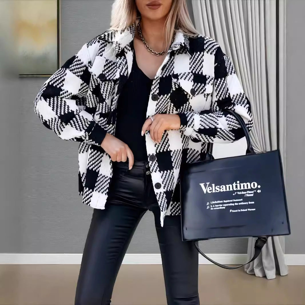 Damen Oversized Karobluse R&B