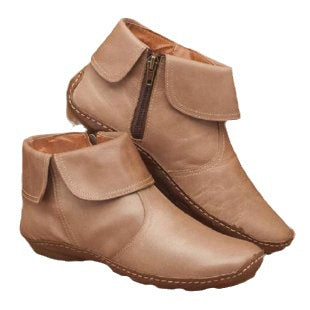 Damen elegante Ankle-Boots aus hochwertigem mit seitlichem Reißverschluss R&B