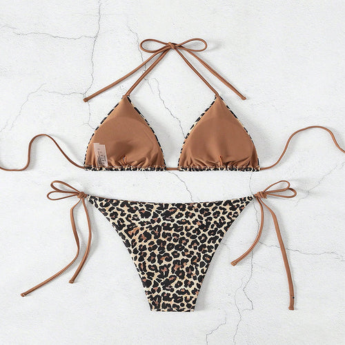 Damen Triangel-Bikini mit aufregendem Animal-Print R&B