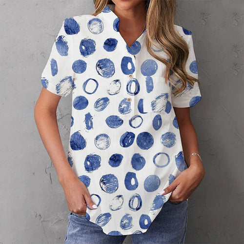 Damen Halbarmbluse mit floralem Stickdesign R&B