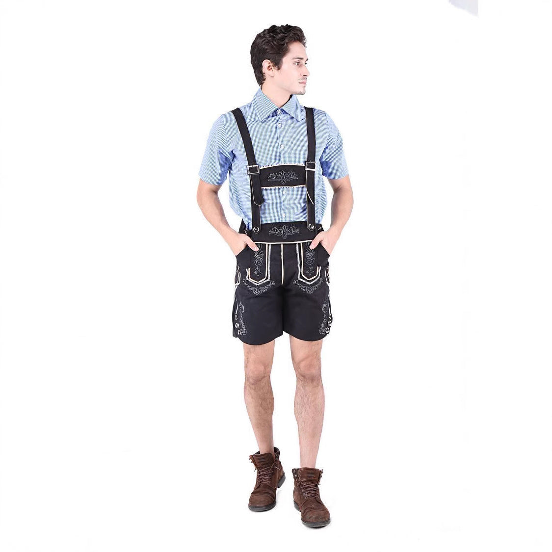 Herren Trachtenkurzanzug mit aufwendiger Stickerei R&B