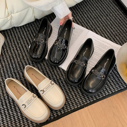 Damen Edle Loafer mit modischem Schnallenakzent und komfortabler Sohle R&B