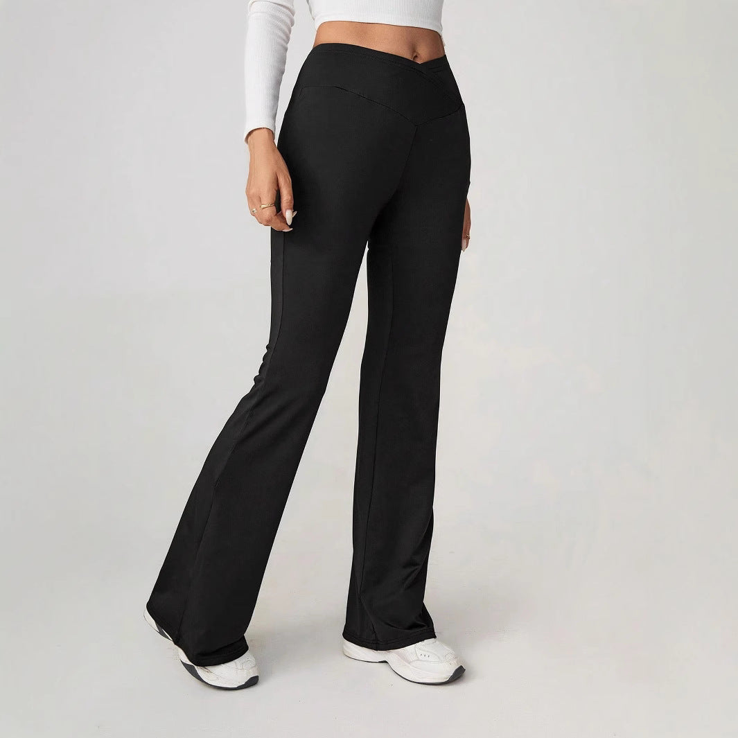 Damen Flared Leggings mit hohem Bund und sportlicher Passform R&B