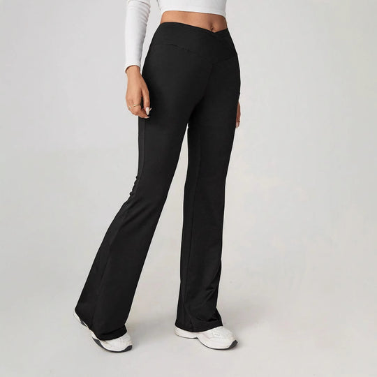 Damen Flared Leggings mit hohem Bund und sportlicher Passform R&B