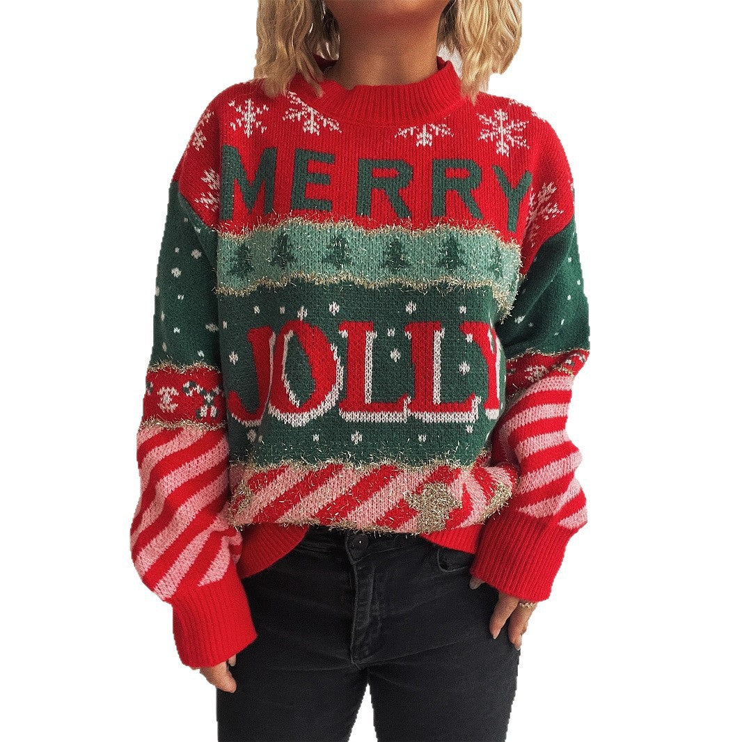 Damen Weihnachts-Pullover mit unverwechselbarem Motiv und gemütlichem Schnitt R&B