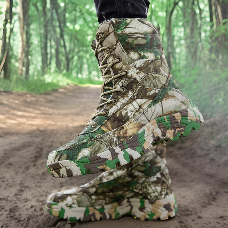 Herren Camouflage Gummistiefel mit rutschfester Sohle und hohem Schaft R&B