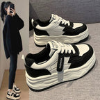 Damen Chunky Sneakers mit trendiger Plateau-Sohle und seitlichem Klettverschluss R&B