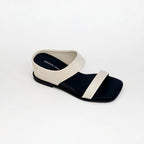 Damen Elegante Sandalen mit breitem Metallriemen und komfortablem Fußbett R&B