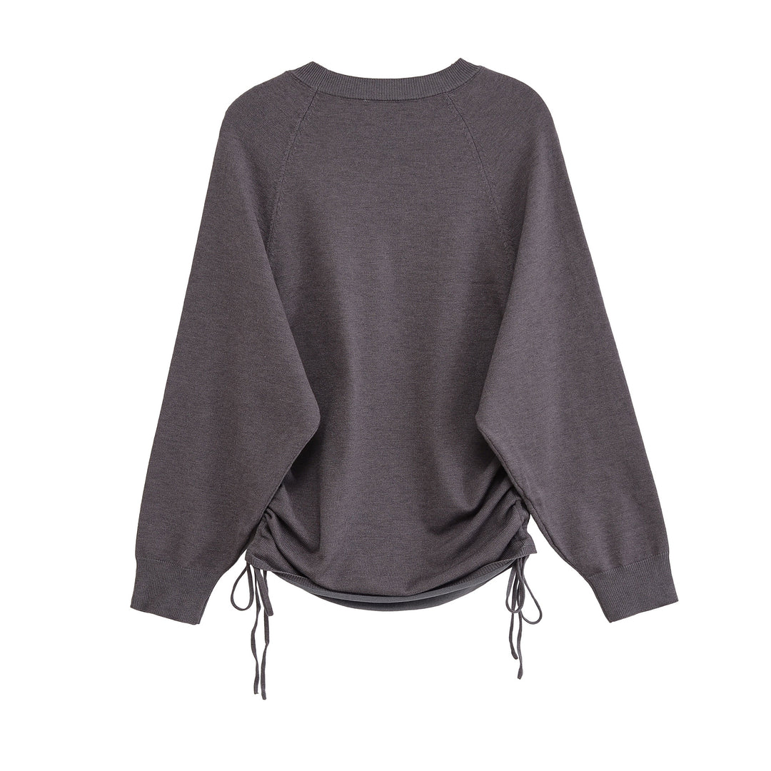 Damen Sportlicher Pullover mit seitlichen Schnürungen R&B