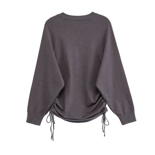 Damen Sportlicher Pullover mit seitlichen Schnürungen R&B