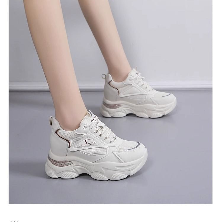 Damen Sportliche Chunky Sneakers mit atmungsaktiver Mesh-Oberfläche und gepolsterter Sohle