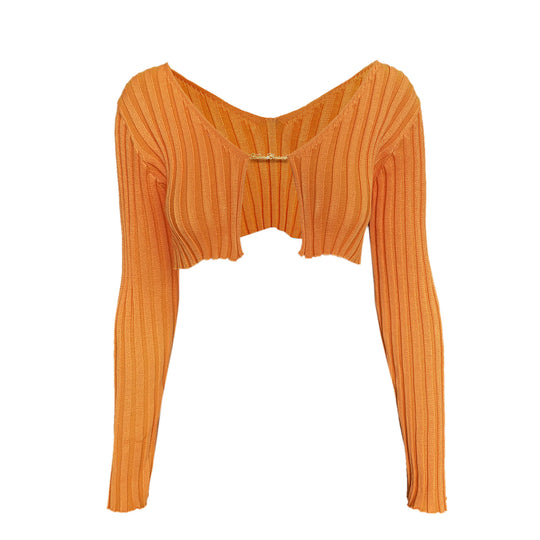 Damen cropped Pullover mit strukturiertem Design und V-Ausschnitt R&B