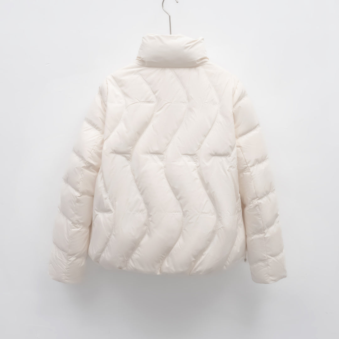 Damen gesteppte Winterjacke mit hochschließendem Kragen R&B