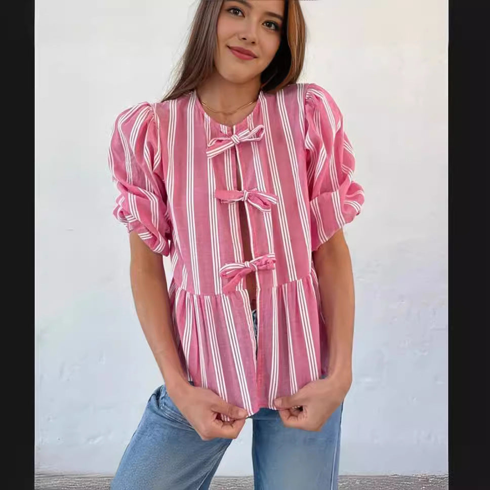 Damen Bluse mit Rüschendetails und raffinierter Knopföffnung R&B