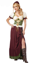 Damen Trachtenkleid mit elegantem Oberteil und verspielter Schnürung R&B