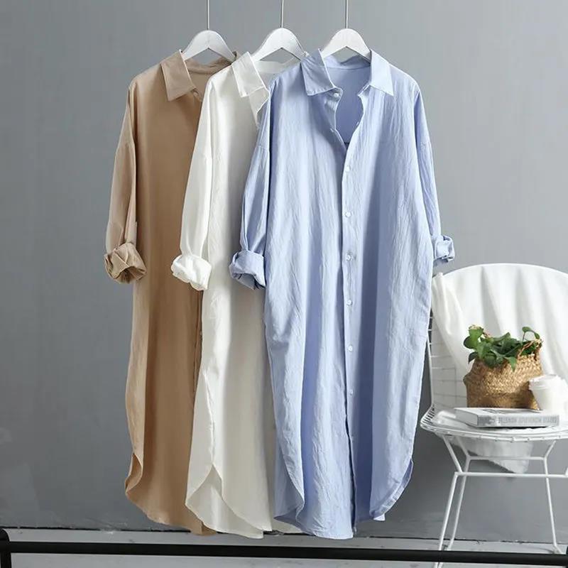 Damen oversized Blusenhemd in lässigem Schnitt mit Knopfleiste R&B