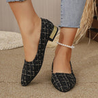 Damen Elegante Ballerinas mit extravaganten Goldakzenten R&B