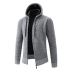 Herren gefütterte Strickjacke mit Kapuze R&B