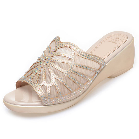 Damen Elegante Sandalen mit modischem Strassdesign und komfortablem Blockabsatz R&B