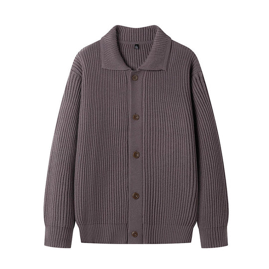Herren Strickjacke mit sportlichem Design und modischem Schalkragen R&B