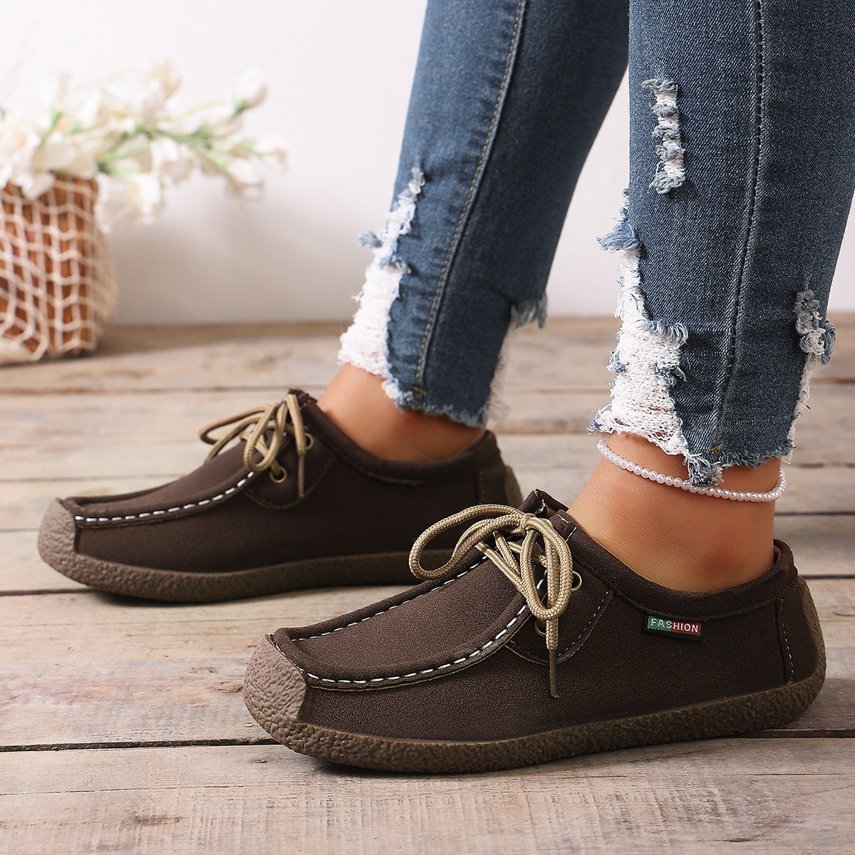 Damen Komfortable Freizeitschuhe mit modischem Schnürsystem R&B