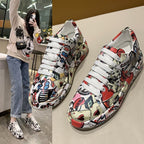 Damen Sneakers im bunten Comic-Design mit rutschfester Sohle R&B