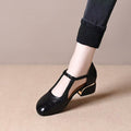 Damen Elegante T-Strap Pumps mit geflochtenem Detail und modischem Absatz R&B