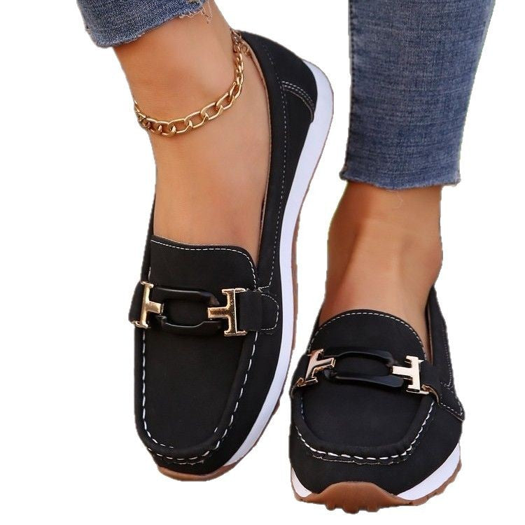 Damen Mokassins mit eleganter Schnallenverzierung R&B