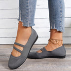 Damen Geflochtene und atmungsaktive Ballerinas R&B