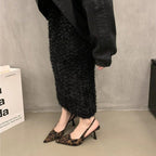 Damen Sling-Pumps mit Leopardenmuster R&B