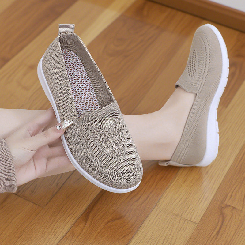 Damen Atmungsaktive Strick-Slipper R&B