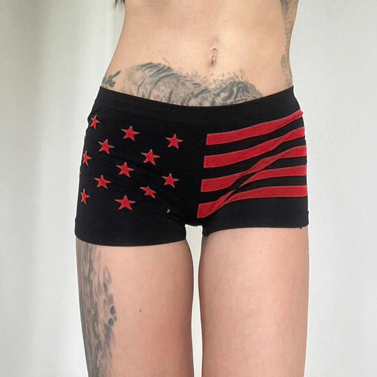 Damen Komfortable Boxershorts mit patriotischem Design R&B