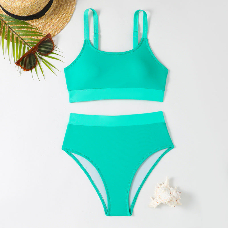 Damen Bikini-Set mit hohem Bund und sportlichem Schnitt R&B