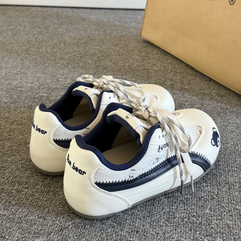 Damen Sportliche Sneakers mit Bärenapplikation und atmungsaktiver Sohle
