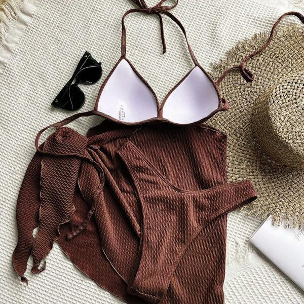 Damen Bikini-Set mit raffiniertem Wickeldesign und eleganten Halterträgern R&B