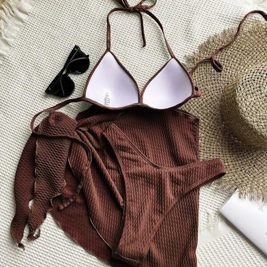 Damen Bikini-Set mit raffiniertem Wickeldesign und eleganten Halterträgern R&B