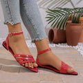 Damen Flache Sandalen mit elegantem Riemendesign und komfortabler Fußbettgestaltung
