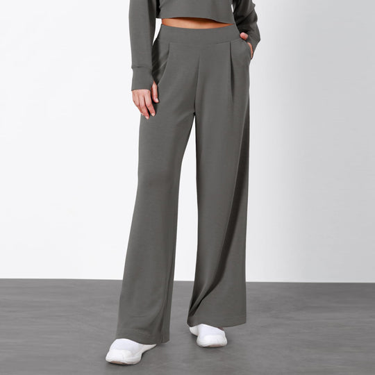 Damen Weit geschnittene Lounge-Hose mit komfortablem Bund und praktischen Taschen R&B