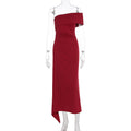 Damen Elegantes Maxikleid mit asymmetrischem Ausschnitt und raffiniertem Träger R&B