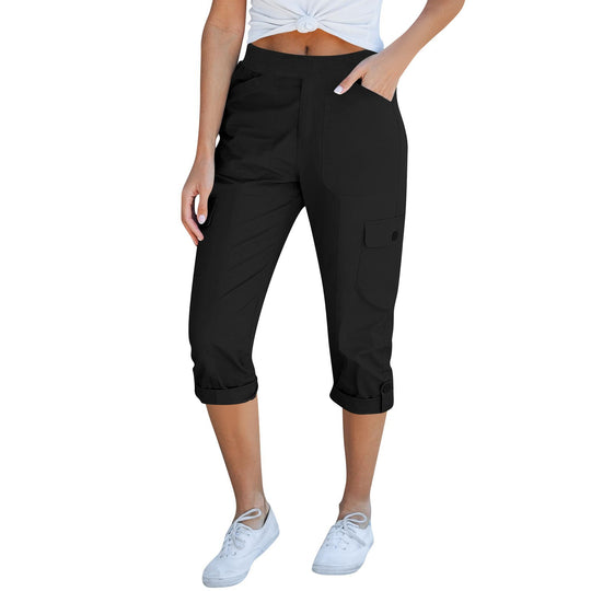 Damen Cargo-Hosen mit elastischem Bund und praktischen Taschen R&B