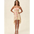 Damen Sommerliches Kleid mit floralem Design und asymmetrischem Saum R&B