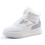 Damen warme High-Top Sneakers mit kuscheligem Innenfutter R&B